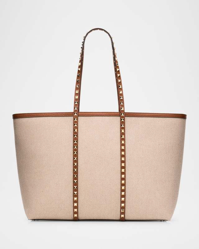 Rockstud Medium Canvas Tote Bag